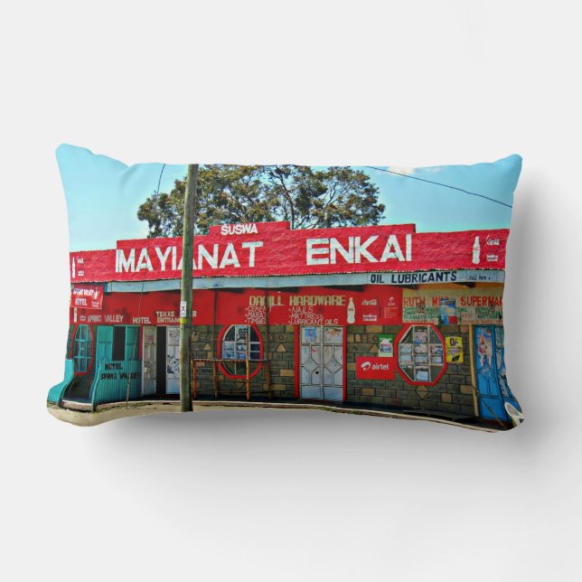 Roadside Kenya Lumbar Pillow (Front)
