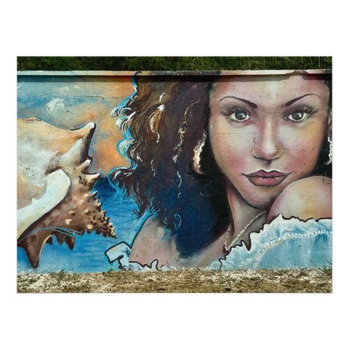 Roadside Mural in Sint Maarten Photo Print