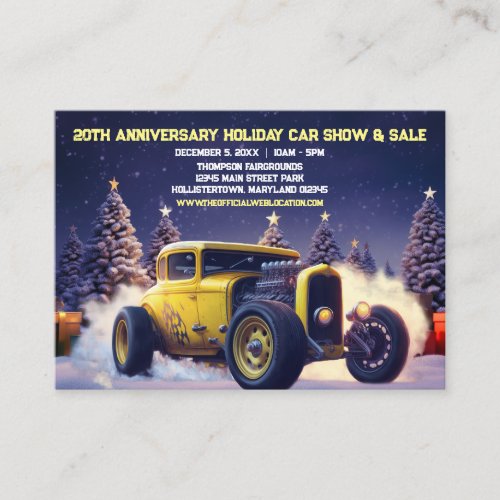 Roadster Hot Rod Auto Holiday Gifts Business Cards