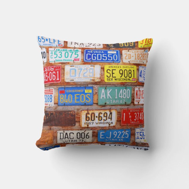 Roadtrip Gear - US License Plate Pillow (Front)