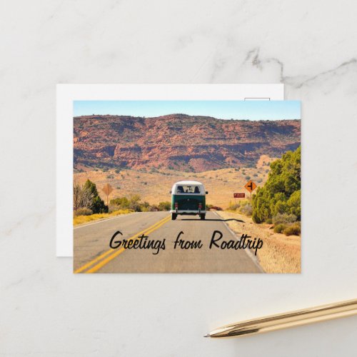 Roadtrip with Camper Greetings Postcard