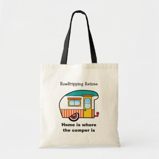 Roadtripping Retiree Cute Travel Camper Tote Bag