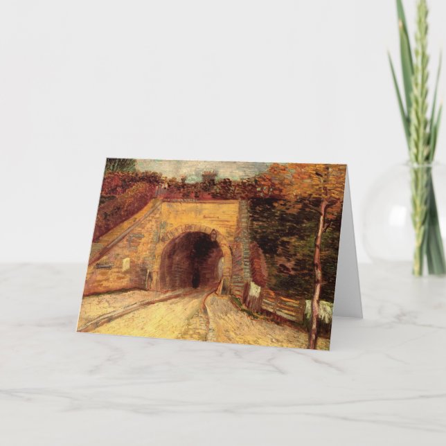 Roadway with Underpass Viaduct by Vincent van Gogh Card (Front)