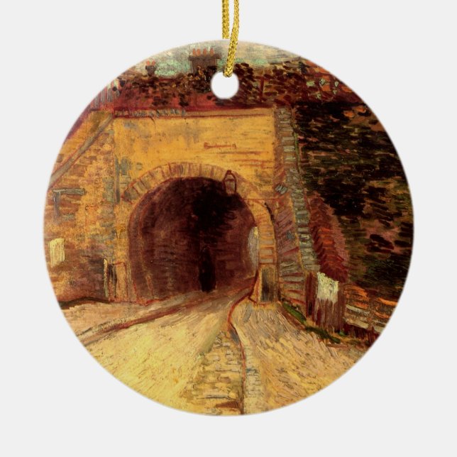 Roadway with Underpass Viaduct by Vincent van Gogh Ceramic Ornament (Front)