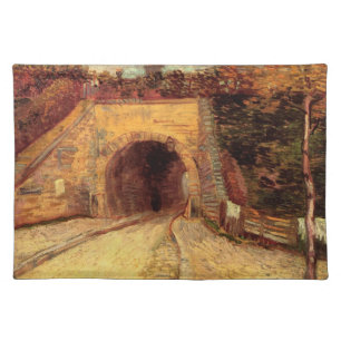 Roadway with Underpass Viaduct by Vincent van Gogh Cloth Placemat