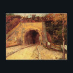 Roadway with Underpass Viaduct by Vincent van Gogh Postcard<br><div class="desc">Roadway with Underpass (The Viaduct) by Vincent van Gogh is a vintage fine art post impressionism landscape architectural painting. A road that goes through a tunnel with a viaduct with arches over it. About the artist: Vincent Willem van Gogh (1853 -1890) was one of the most famous Post Impressionist painters...</div>