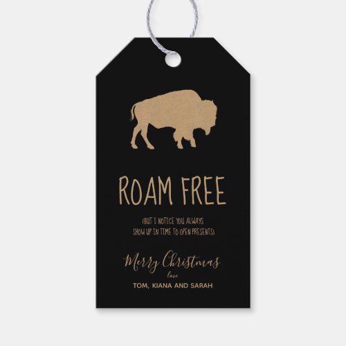 Roam Free Buffalo Kraft Paper ID602 Gift Tags