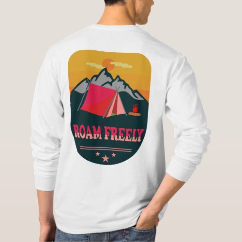 Roam Freely _ Adventure Mountain Double_sided T_Shirt