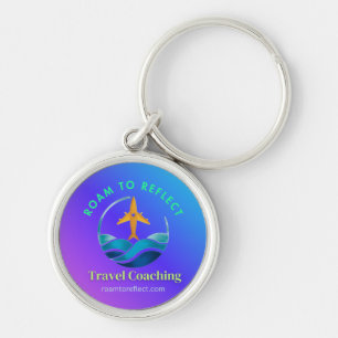 Roam to Reflect keychain purple and blue