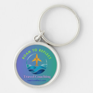 Roam to Reflect keychain purple and green