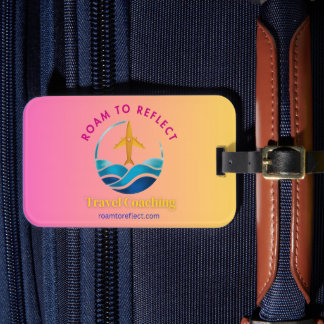 Roam to Reflect Luggage Tag Pink and Yellow