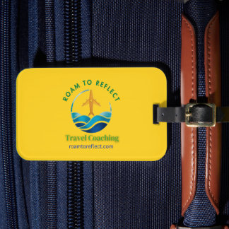 Roam to Reflect luggage tag yellow