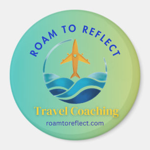 Roam to Reflect magnet blue and yellow