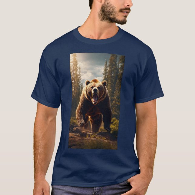 Roam Wild – Men’s T-Shirt Featuring Bold Bear  (Front)