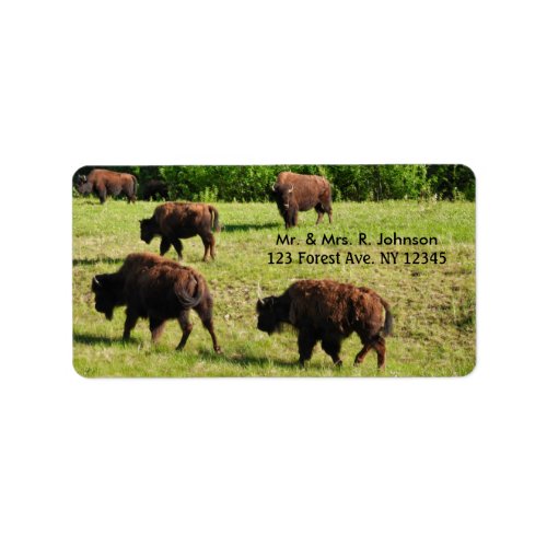 Roaming Bison Address Label