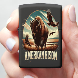 Roaming Bison Colorado Logo Zippo Lighter