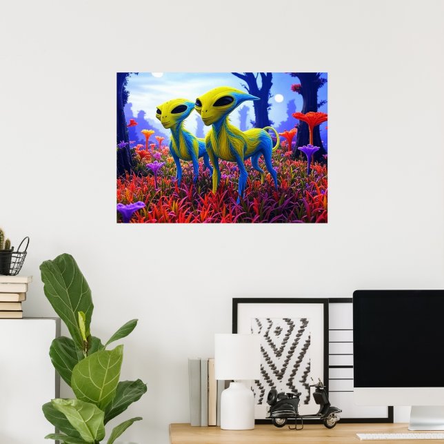 Roaming  Free AI Aliens  Poster (Home Office)
