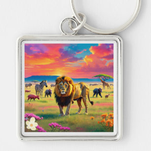 "Roaming the Grasslands" Keychain