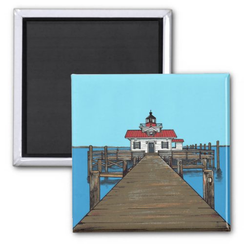 Roanoke Marshes Lighthouse_ Magnet