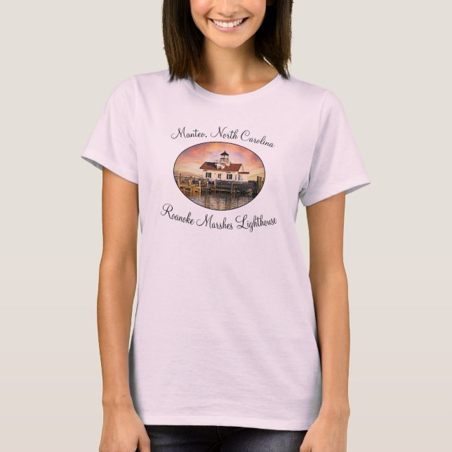Roanoke Marshes Lighthouse _ Manteo North Carolina T-Shirt (Front)