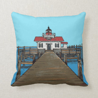 Roanoke Marshes Lighthouse-pillow Throw Pillow