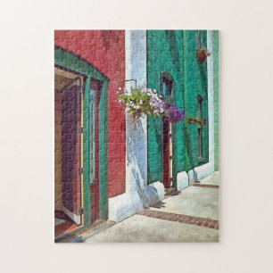 Roanoke VA - Doors and Hanging Baskets Jigsaw Puzzle