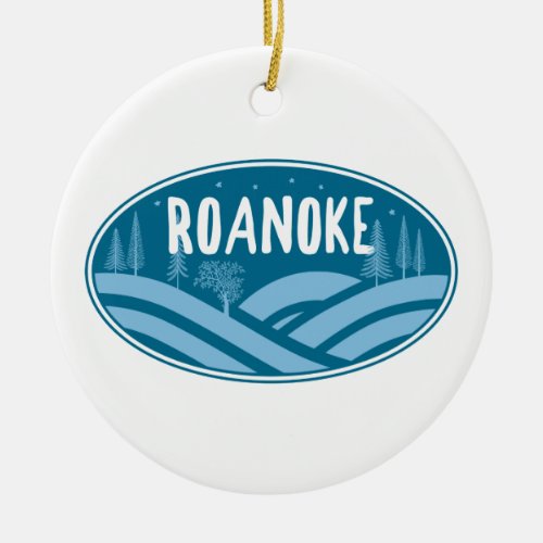 Roanoke Virginia Outdoors Ceramic Ornament