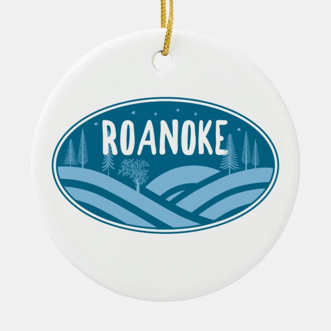 Roanoke Virginia Outdoors Ceramic Ornament (Front)