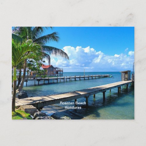 Roantan Beach Honduras Postcard