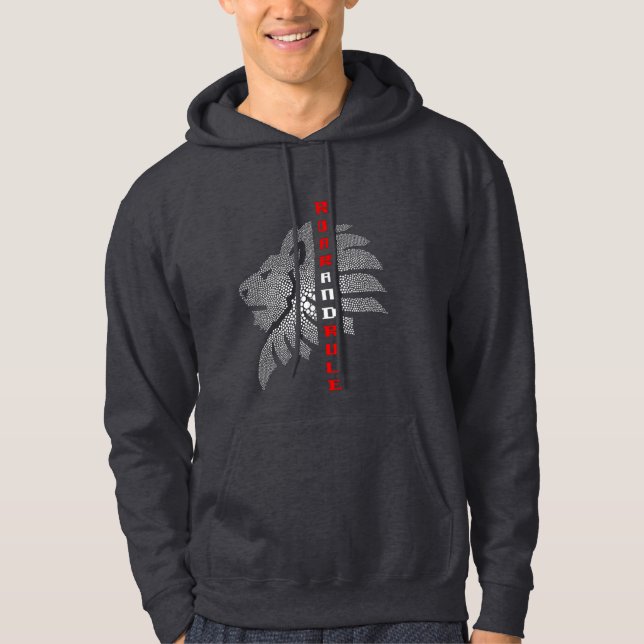 Roar and Rule Lion Graphic Bold Streetwear  Hoodie (Front)