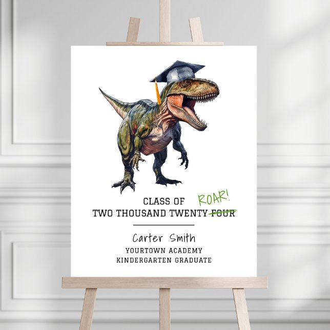 Roar Class of 2024 Dinosaur Kids Graduation  Foam Board (Creator Uploaded)