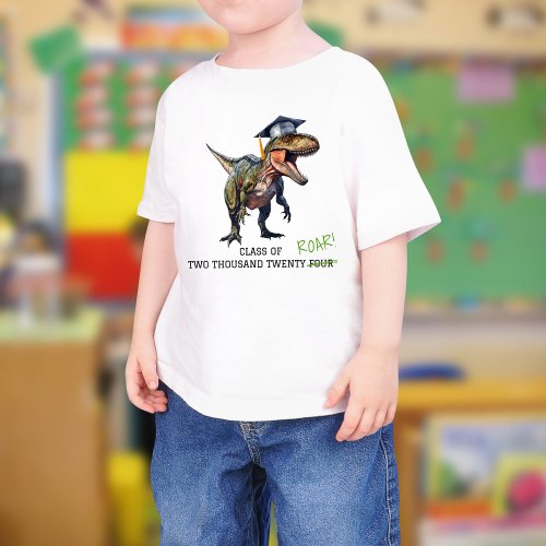 Roar Class of 2024 Kids Dinosaur Graduation  T_Shirt