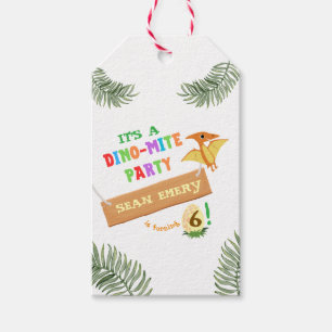 Roar Color: Stunning Dinosaur Birthday Invitation Gift Tags