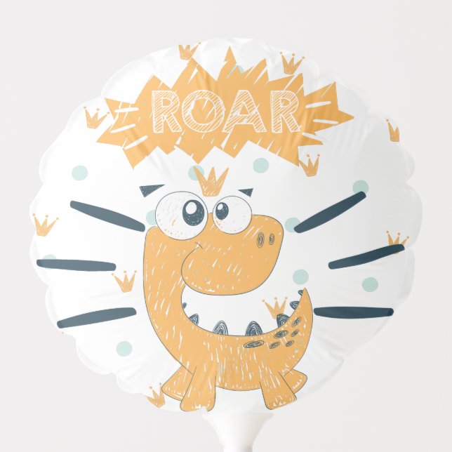 ROAR Dinosaur Birthday Balloon (Front)