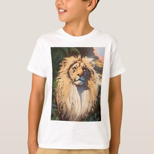 Roar for Conservation Geometric Lion Logo T_Shirt