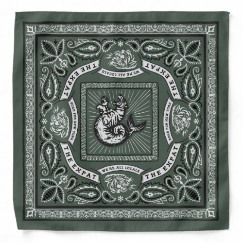 Roar for New York Green Bandana