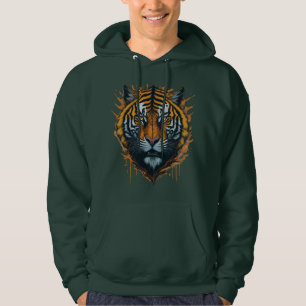 Roar in Rainbow: A Multicolored Tiger Hoodie