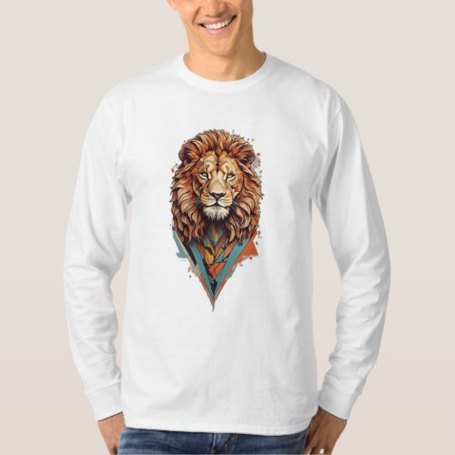 Roar in Style Geometric Lion T_Shirt Collection