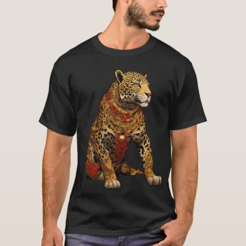Roar in Style Jaguar Print Mens T_Shirt