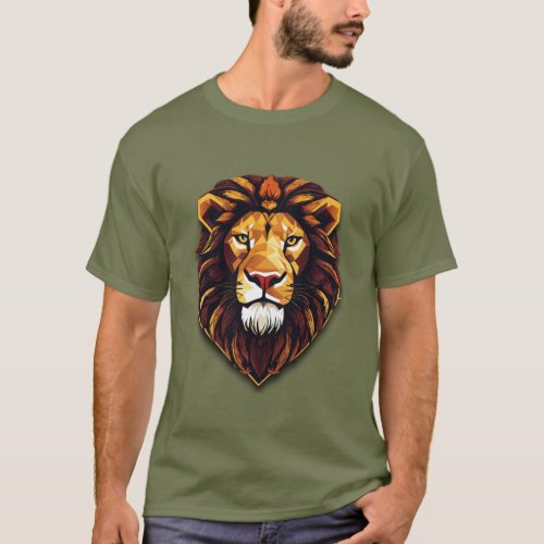 Roar in Style Lion Design Print T_shirt T_Shirt