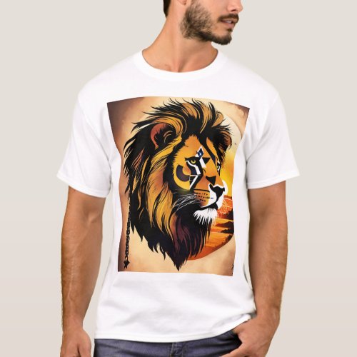 Roar in Style Lion Design Printed T_Shirt T_Shirt