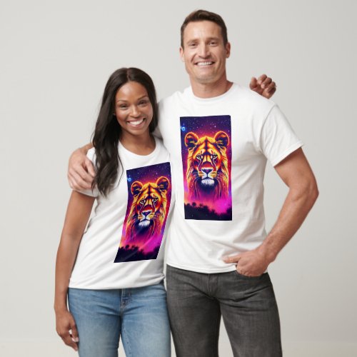  Roar in Style Lion Graphic Tee T_Shirt