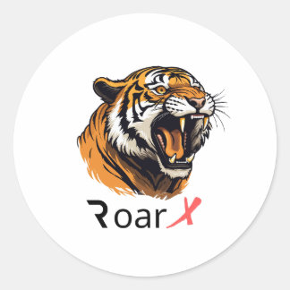 Roar in Style: Majestic Tiger Face sticker