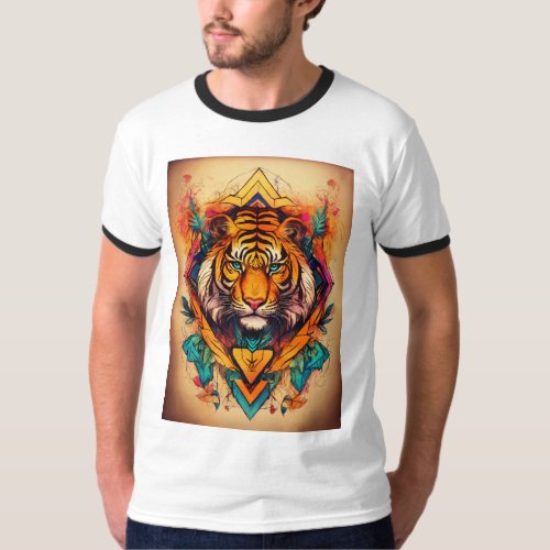 Roar in Style Mens Lion Print T_shirt T_Shirt