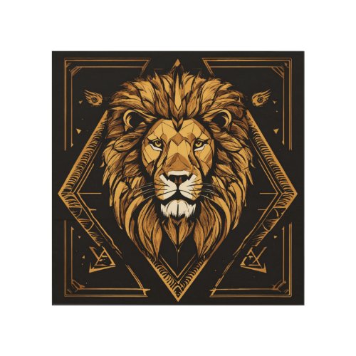 Roar into Comfort Angry Lion Pillows for the Bra Wood Wall Art
