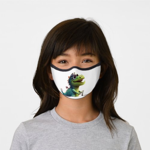 Roar into Fun with Our Little Dinosaur Kids T_Shir Premium Face Mask