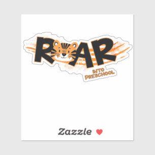 Roar Into Preschool Tiger Sticker