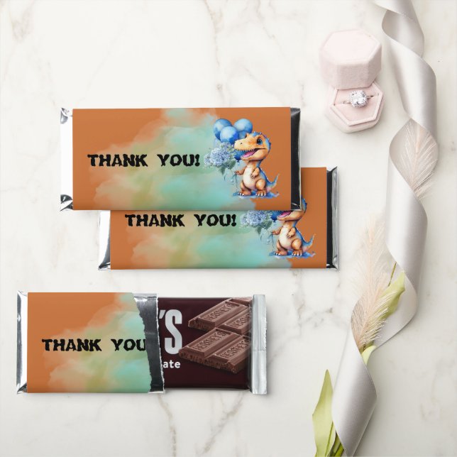 Roar It's A Boy Baby Shower Favor Bags Hershey Bar Favors (Front)