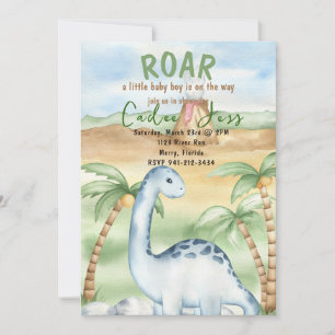 Roar its a Boy Baby Shower Invitation