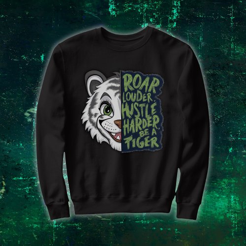 Roar Louder Hustle Harder Tiger  Sweatshirt